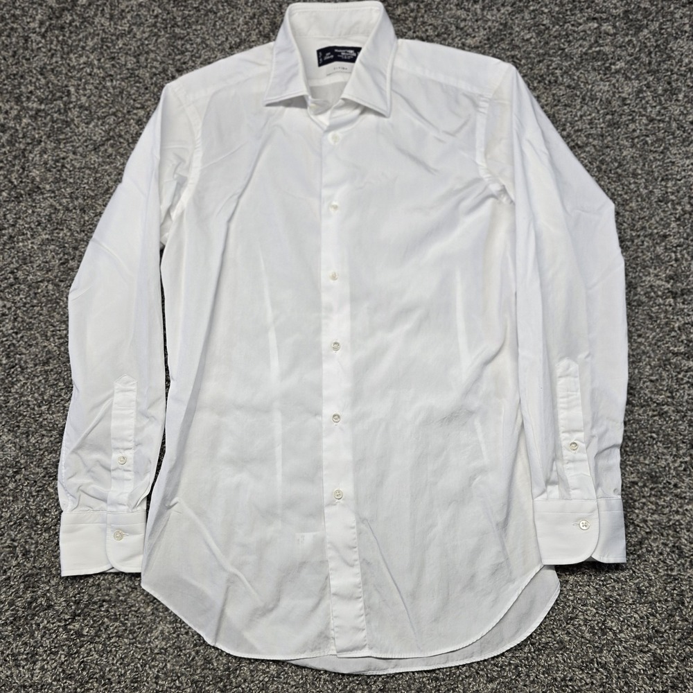 Kamakura Maker's White Dress Shirt 225 Liberty Supima Cotton Japan Slim 15.5
